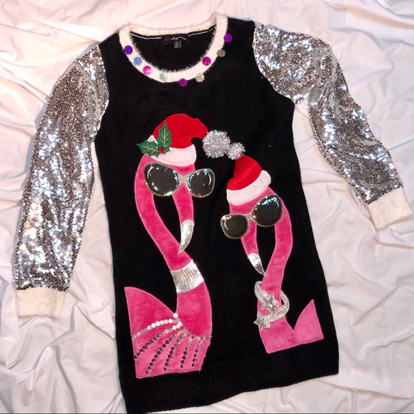 33 Degrees Flamingo Christmas Sweater 